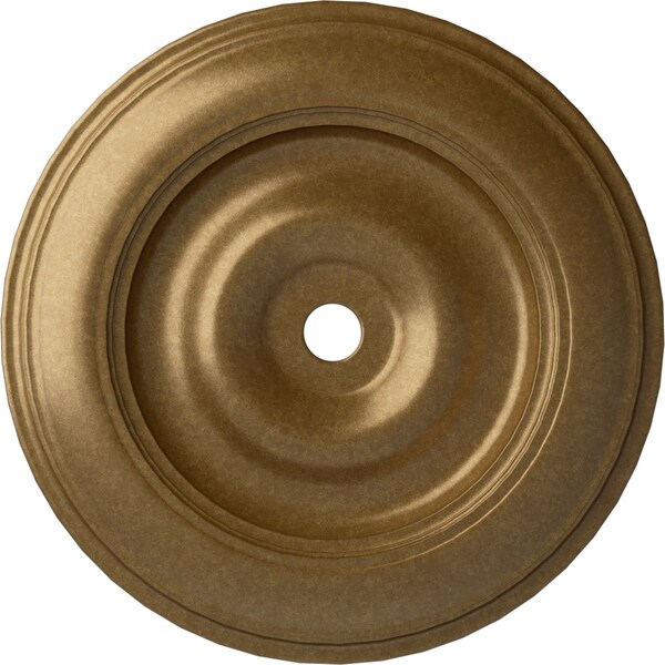Ekena Millwork Classic Ceiling Medallion (Fits Canopies up to 8 1/4"), 44 1/2"OD x 4"ID x 4 "P, Pale Gold CM44CLPAS - main